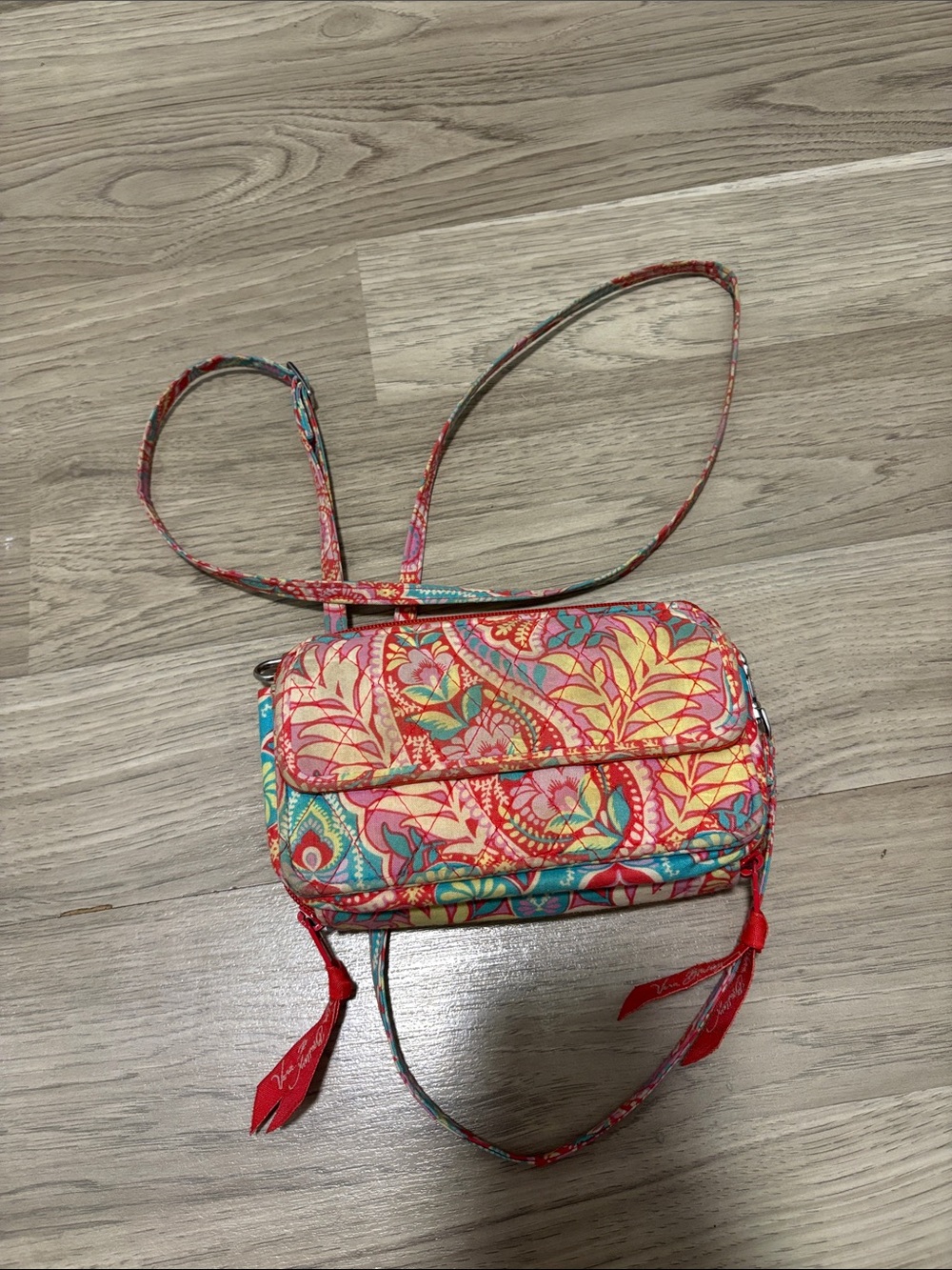 Vera Bradley Multicolor Quilted Floral Paisley Crossbody Bag